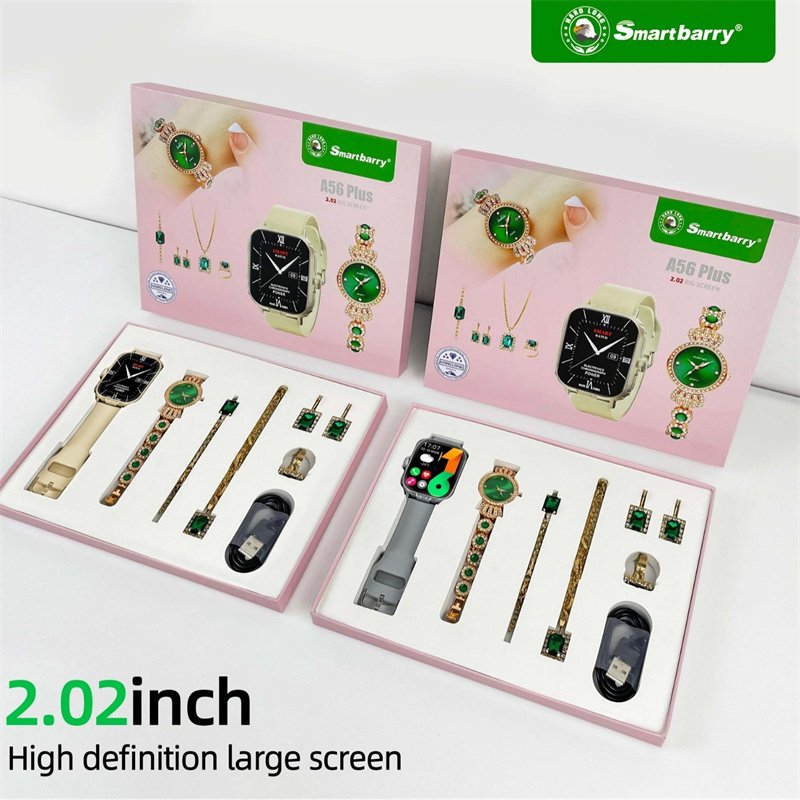 A56 Plus Smartwatch Suit Double Watches Men Women Smart Bracelet A56 PLUS 7 in1 Smart Watches