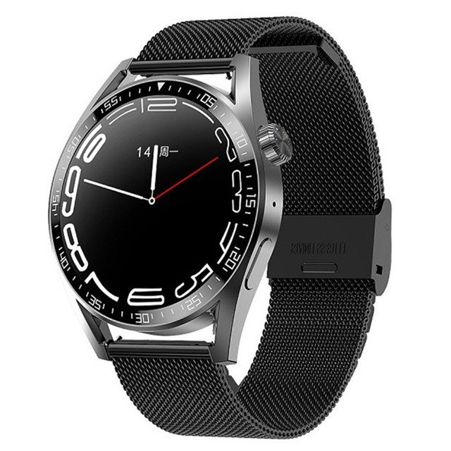 Online shopping smartwatches high quality round screen multisport tracker phone call leather stainless steel smart watch for men