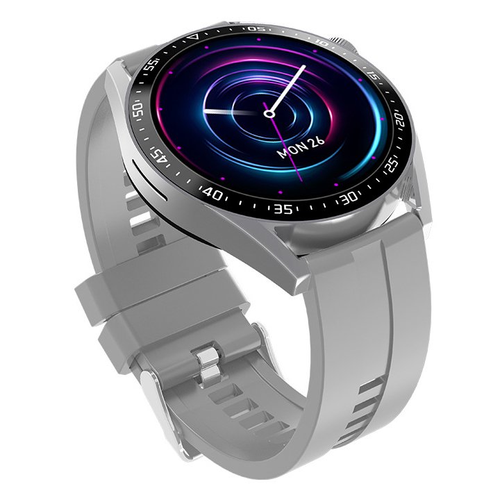 Online shopping smartwatches high quality round screen multisport tracker phone call leather stainless steel smart watch for men