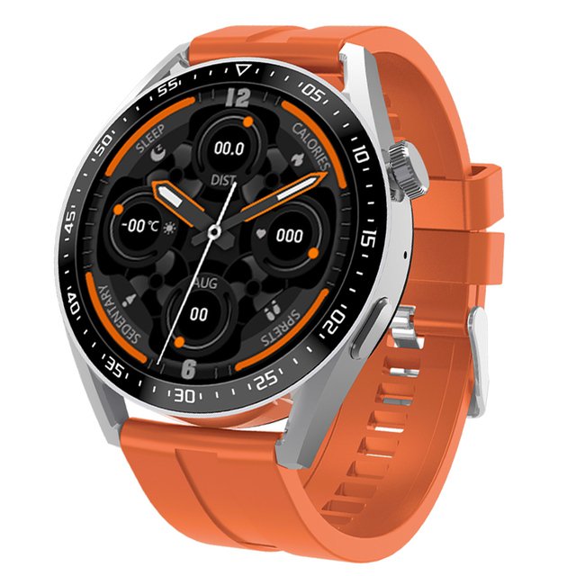 Online shopping smartwatches high quality round screen multisport tracker phone call leather stainless steel smart watch for men