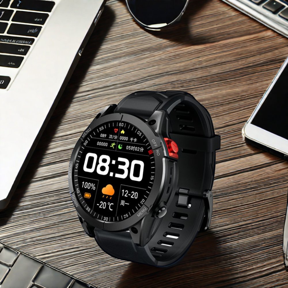 GS Fenix7 Smart Watch 1.39" HD Round Screen Custom Component Wallpapers BT Call Health Reminder GSFIT Fenix 7 Reloj Smartwatch
