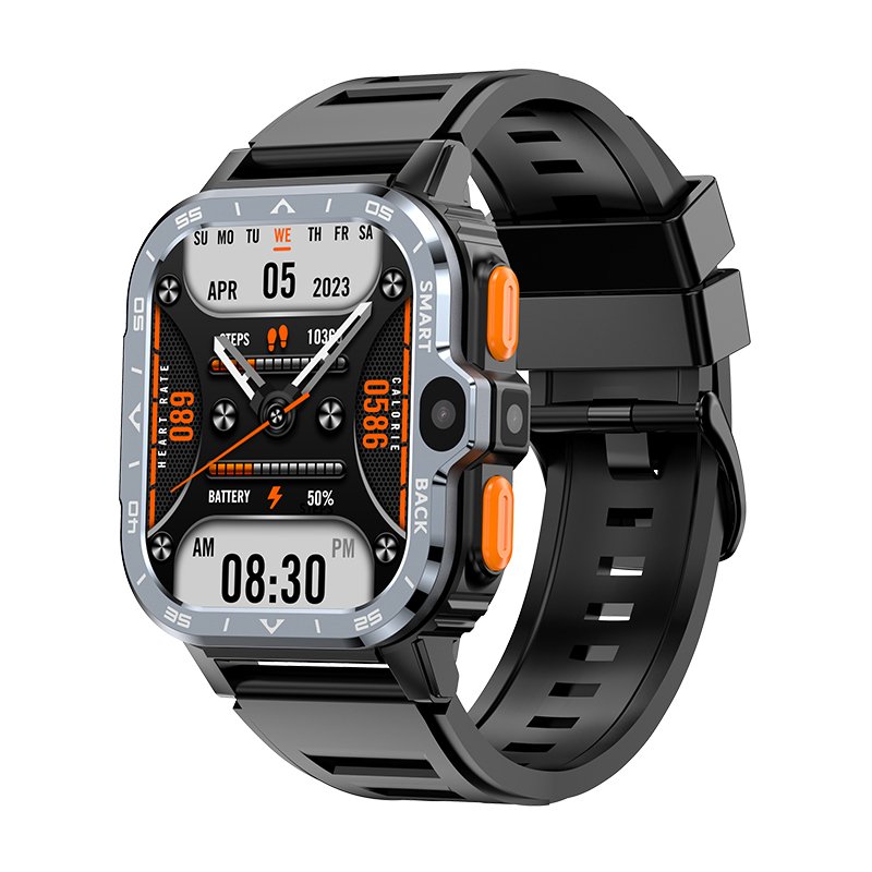 PGD 4G Smart Watch 2024 16GB or 64GB GPS Sport Men Sim Card Android Phone Smartwatch Dual Camera 2.03 Inch Video Call 800Amh