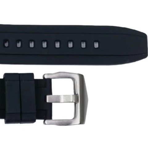 JD410 Black Water-Resistant Silicone Watch Bands Bracelet 22mm Smart Watch Wristband with 20mm Size