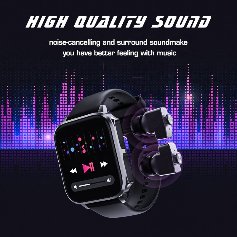 Newly Version Ultra Wifi Sports Men Ladies 2 en 1 Earbuds Earphones Smart Watch