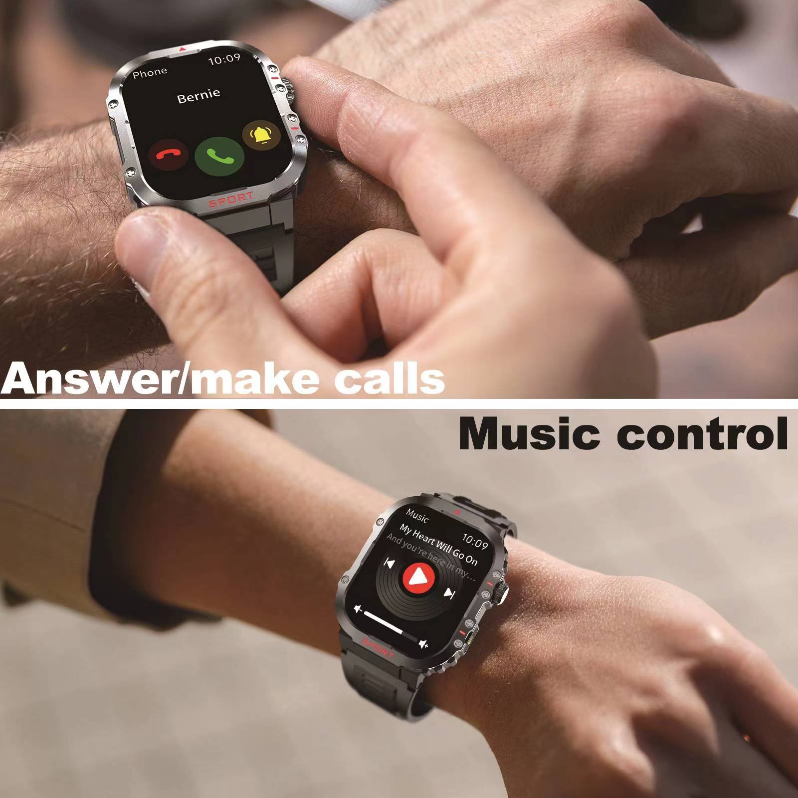 H08 smart watch for men Heart Rate Fitness Tracker Reloj Compass flashlight montre connecte Smart watch 2024 high quality