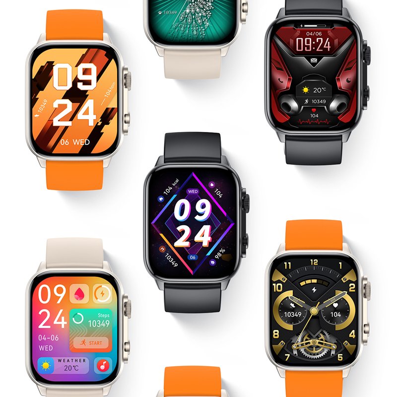 AMOLED Smart Watch HK95 with Square HD Screen Heart Rate Blood Pressure Monitor BT Calling Smartwatch for Men Women 2023