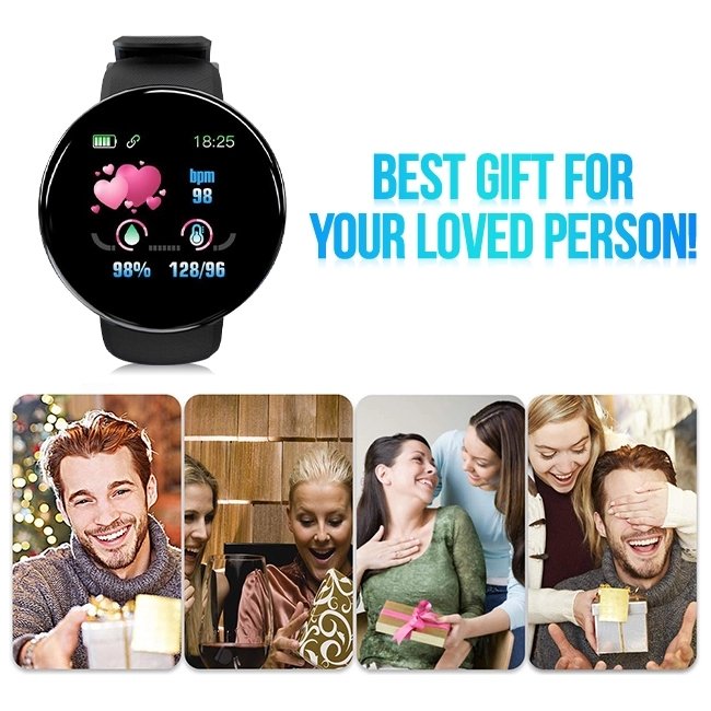 Factory New Arrivals Best Cheap Price Smartwatch Band Free Sample Waterproof D18 Smart Watch For Iphone Bracelet