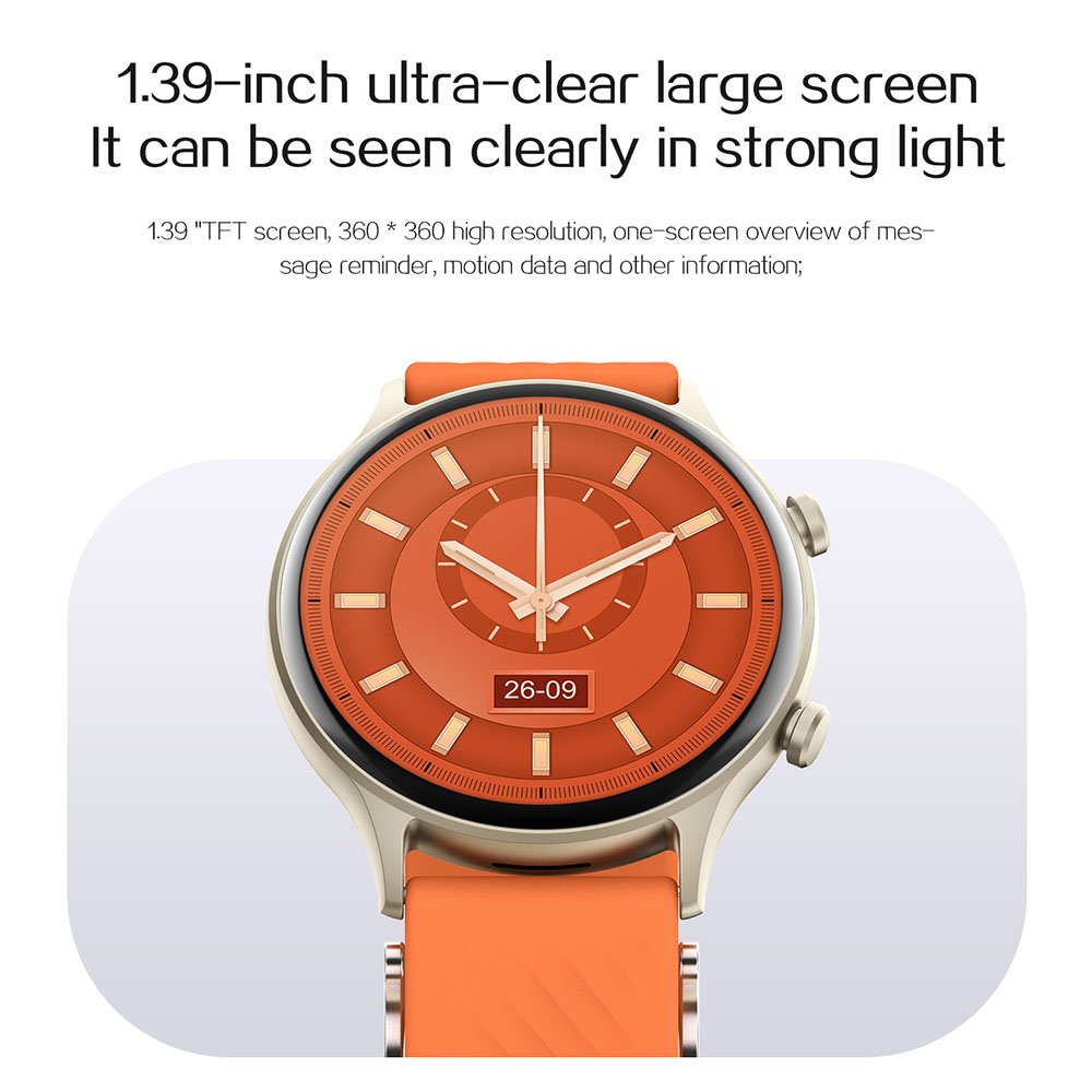 Smart Watch 2023 HM73 Round Shape 1.39'' BT Calling smart bracelet Heart Rate sleep monitor health wrist Waterproof watch