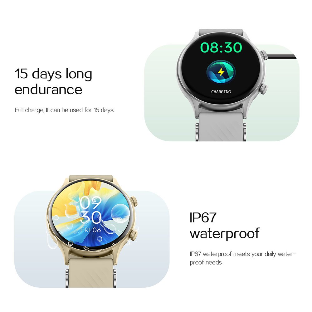 Smart Watch 2023 HM73 Round Shape 1.39'' BT Calling smart bracelet Heart Rate sleep monitor health wrist Waterproof watch