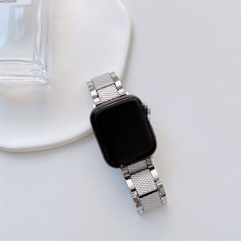 Adjustable Check Golden Metal Watch Band For Watch S8 S7 Strap Band For Smart Watch Ultra/SE S1/2/3/4/5/6 38/40/41mm 42/44/45mm