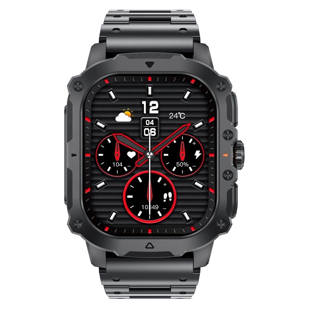 AK72 Smart Watch Men 1.952 inch AMOLED Blood Pressure BT Call Outdoor Sport Smartwatch Fitness Tracker