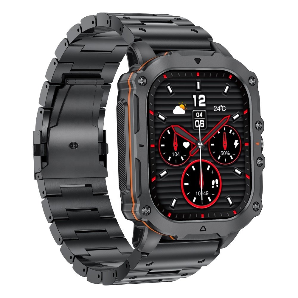 AK72 Smart Watch Men 1.952 inch AMOLED Blood Pressure BT Call Outdoor Sport Smartwatch Fitness Tracker