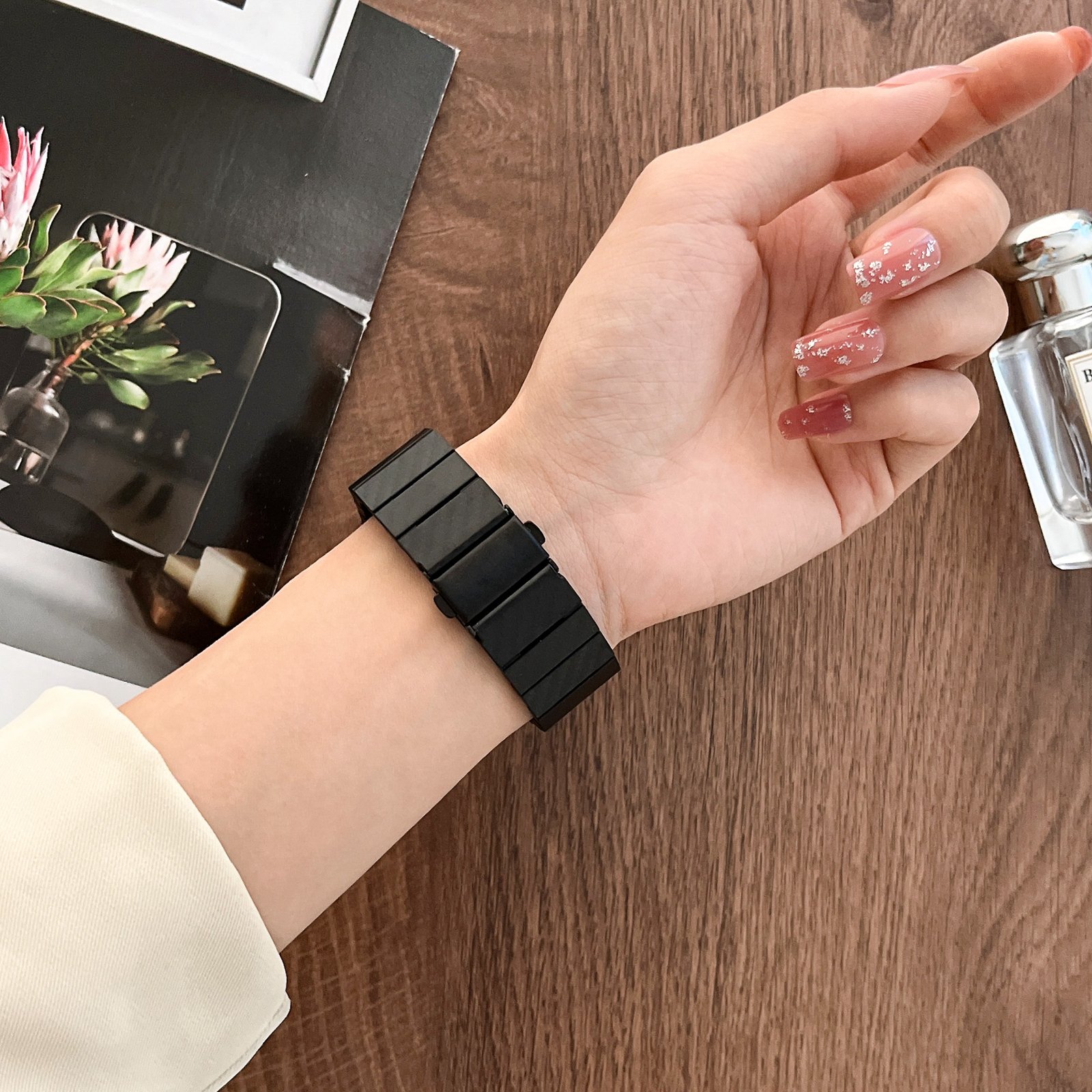 Carbon Fiber Stainless Steel watch band for samsung watch 20mm 22mm straps for smart watch g6 ultra strap