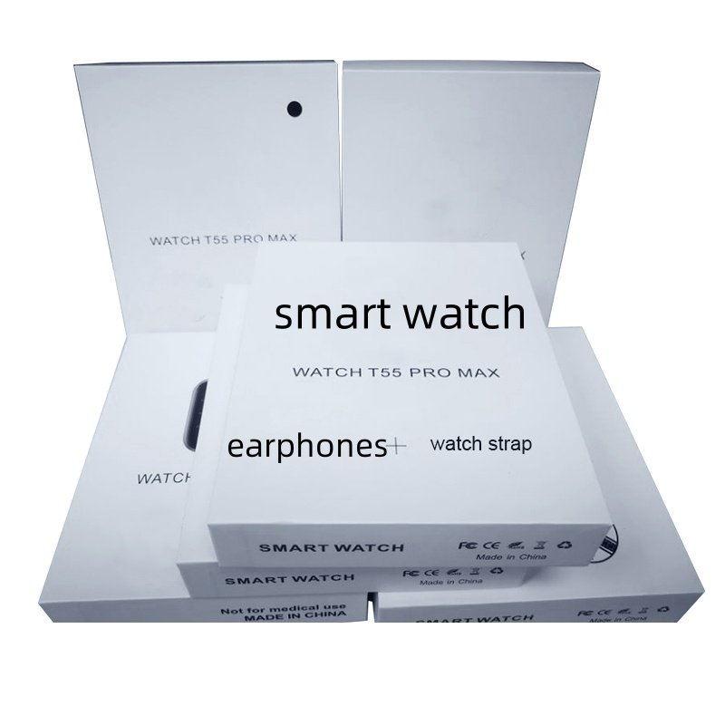 t55 pro max smart watch ultra 8 with earbuds 2 in 1 touch screen series 9 smart watch hombre PK w26 pro max