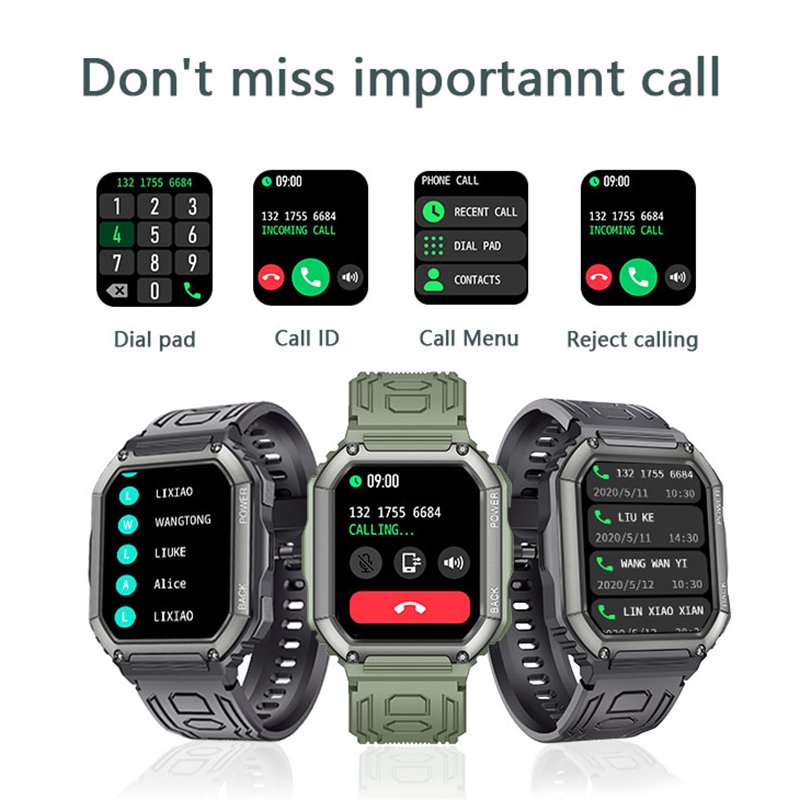 SENBONO C20S New Smart Watch Men Big Battery Music Play Fitness Tracker BT Dial Call Sport Smartwatch Men for IOS Android C20