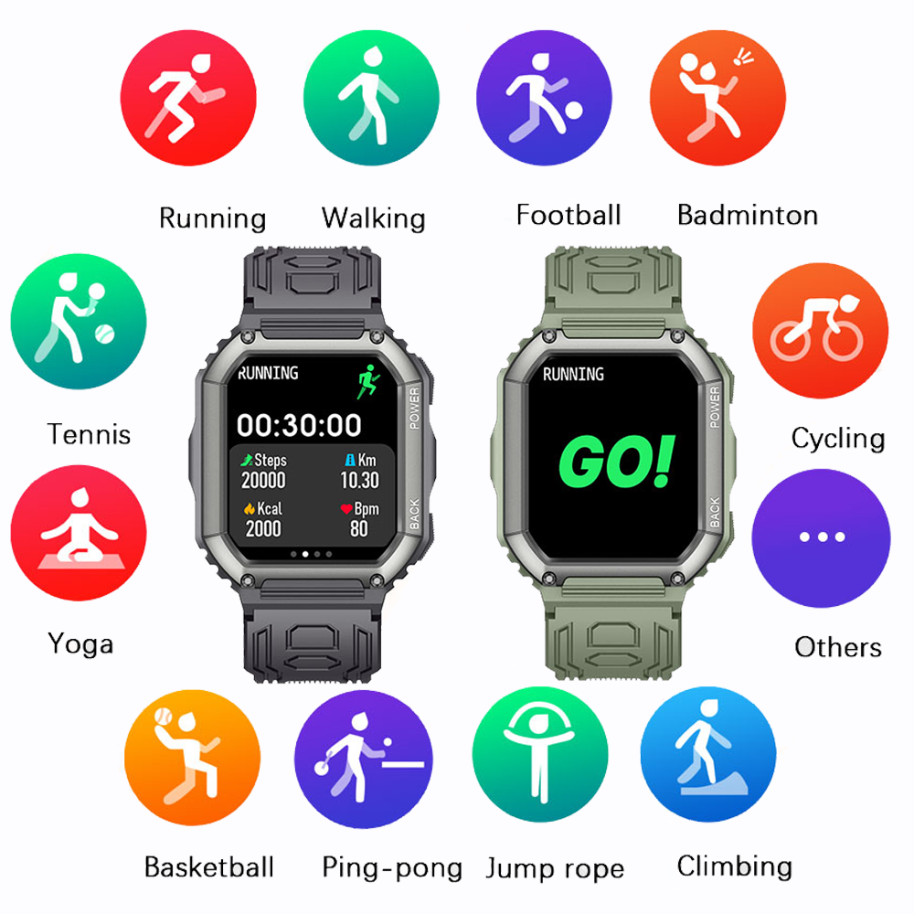 SENBONO C20S New Smart Watch Men Big Battery Music Play Fitness Tracker BT Dial Call Sport Smartwatch Men for IOS Android C20