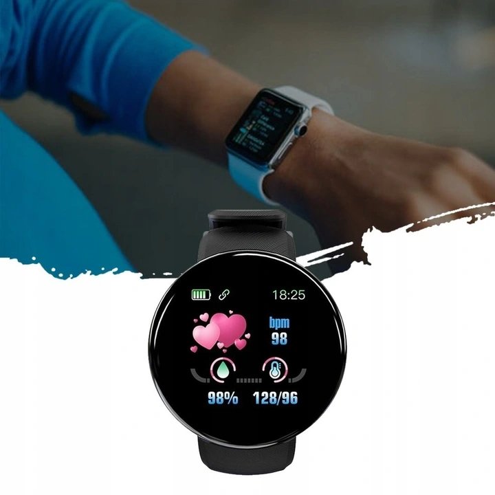 D18 Smart Watch Bluetooth Fitness Tracker Sports Heart Rate Waterproof Reloj Inteligente Smart Watches For Men Women