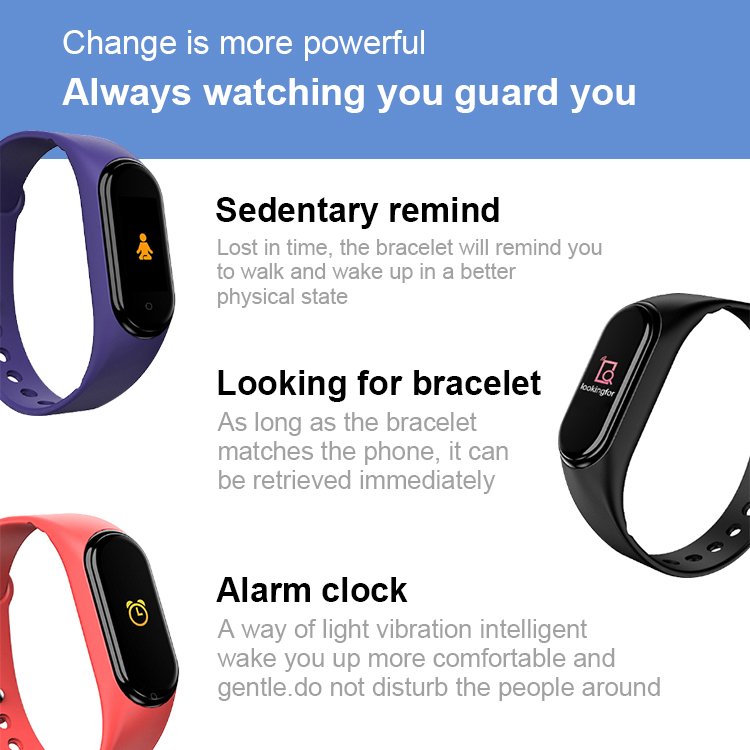 Wholesale Price Sports M3 M4 Smart Band Heart Rate Monitor Bracelet Fitness Tracker Smart Watch M4 Smartwatch