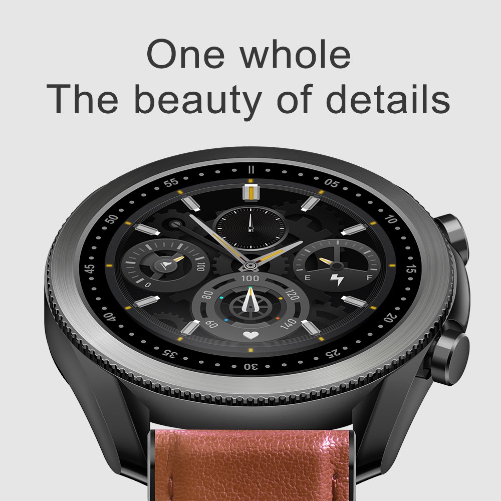 Leather Strap Sport Watch Pedometer Fitness Bracelet Watches for Phone UM90 Smart Watch IOS Android Men IP67 Daily Waterproof