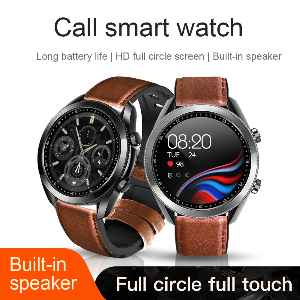 Leather Strap Sport Watch Pedometer Fitness Bracelet Watches for Phone UM90 Smart Watch IOS Android Men IP67 Daily Waterproof
