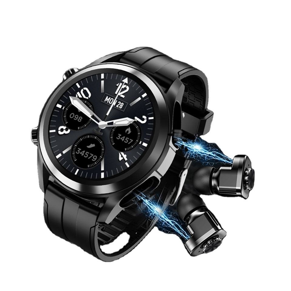 Factory price T10 2 In 1 Smartwatch With Wireless Earphone Mobile Phone Headphone Tws Earbuds T10 Smart Watch band