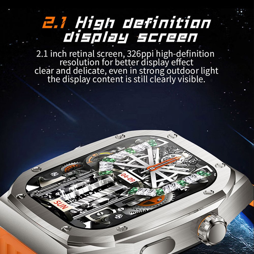 Z79 Max Shockproof IP68 Waterproof Compass Super Smart Watch Alloy NFC 460mah Battery Altitude Pressure Function Sports Male IPS