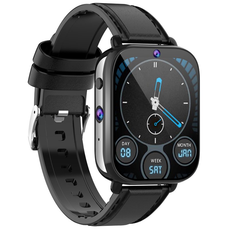 2022 Sport Smart Watch Phone 2GB+16GB Storage 1.75" Screen Android 9.1 Heart Rate Monitors Compass Music Dual Camera-4G Access