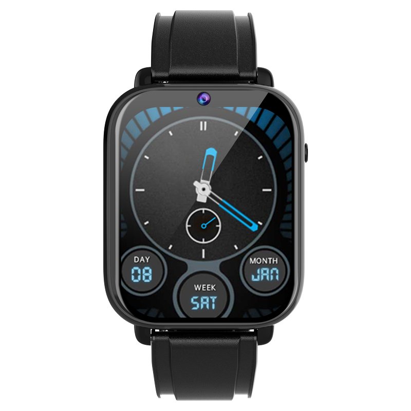 2022 Sport Smart Watch Phone 2GB+16GB Storage 1.75" Screen Android 9.1 Heart Rate Monitors Compass Music Dual Camera-4G Access