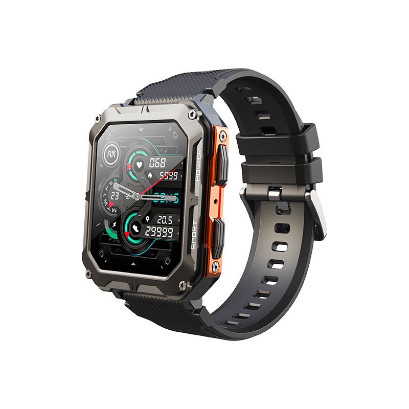 2024 Outdoor Smart Watch For Men Bt Call Ip68 Waterproof Large Memory Outdoor Sports Smartwatch 380mah Large Battery