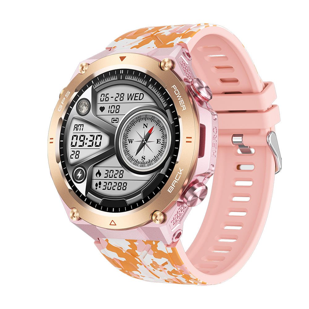 2024 New Arrival KC82 Outdoor Sport Smart watch 1.45Inch 1AMT Waterproof Compass Flashlight For Men Women