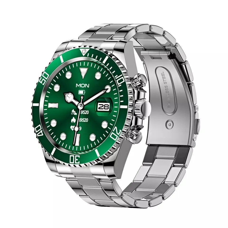 Waterproof IP68 Business Smart Watch AW12 Metal Strap with BT Calling Heart Rate Tracking