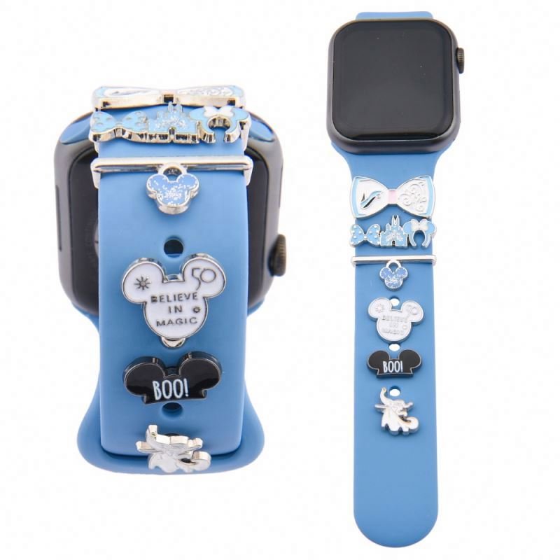 Factory Wholesale metal Watch band charms For i Watch strap 38/40/42/44 mm Smart watch charms For i iWatch 6 se Strap