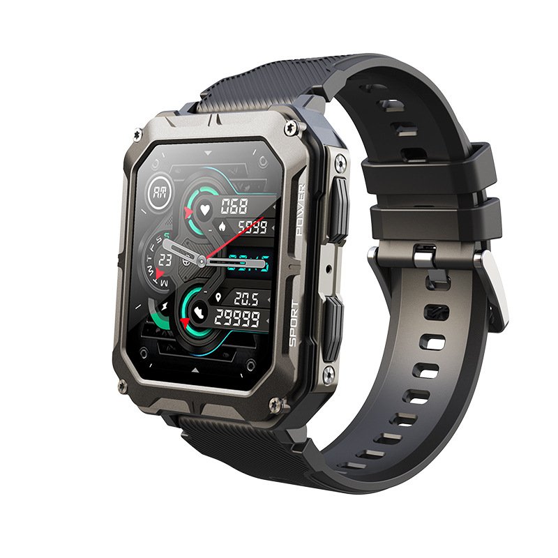 NEW C20pro Blood Pressure IP68 1.83 Inch Screen Round Fitness Tracker BT call reloj inteligente Sport 380mah Smart Watch For Men