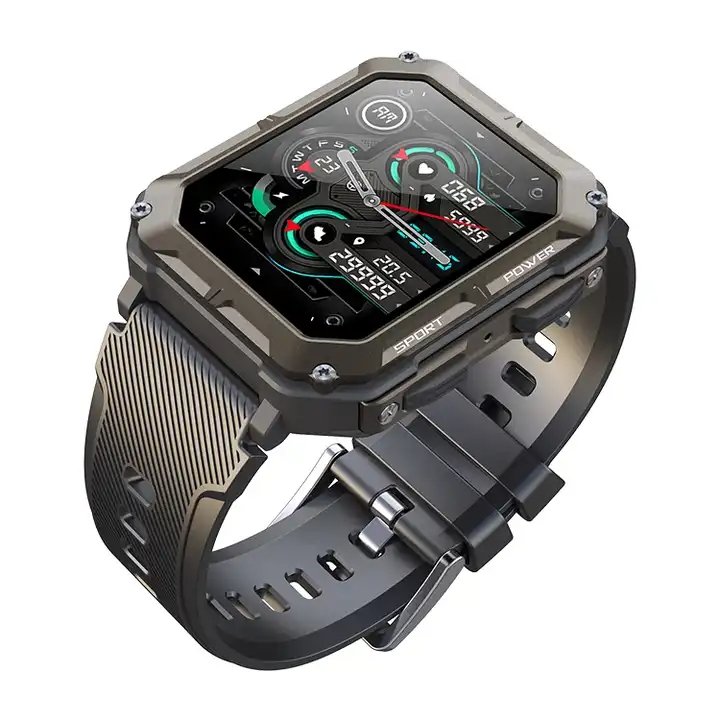NEW C20pro Blood Pressure IP68 1.83 Inch Screen Round Fitness Tracker BT call reloj inteligente Sport 380mah Smart Watch For Men