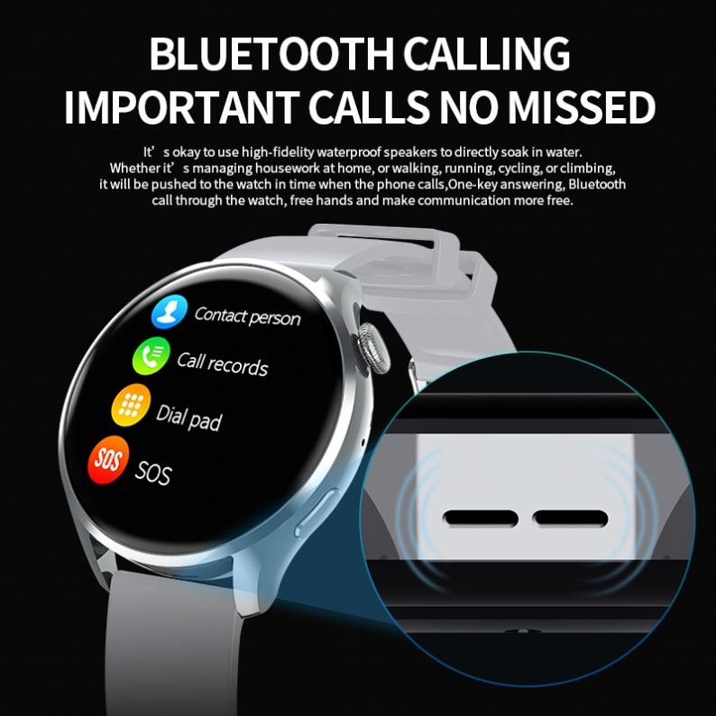New Arrivals IP68 Round Dial Calling Smartwatch hw66 Phone Smart Watch