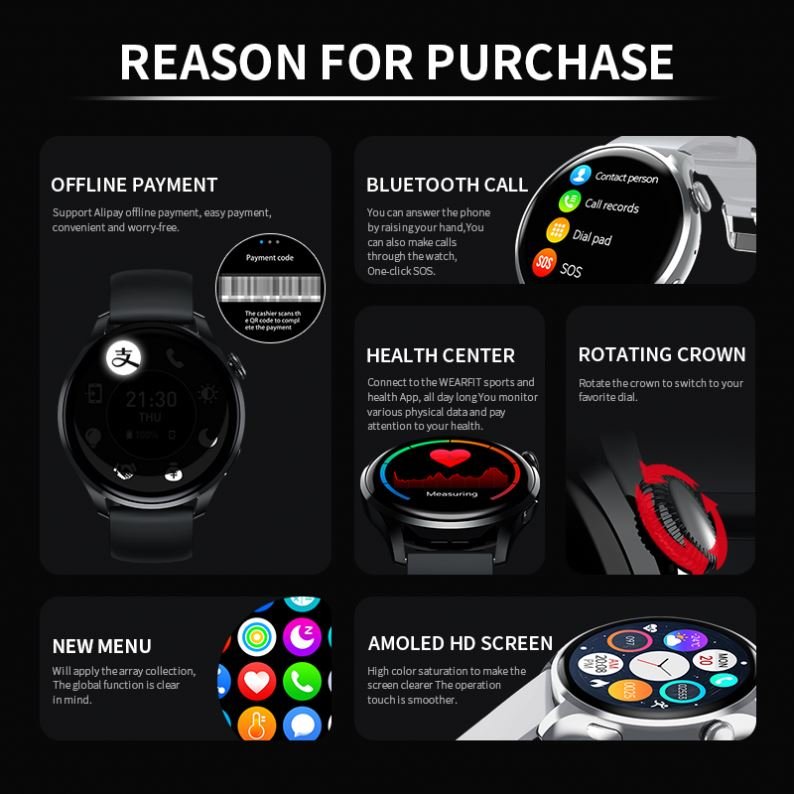 New Arrivals IP68 Round Dial Calling Smartwatch hw66 Phone Smart Watch