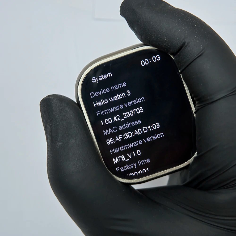 2.04 inches AMOLED screen Hello Watch 3+ Plus 425*518 resolution 4GB ROM Smart Watch