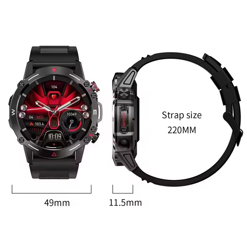 Advanced Fashion HK87 smart watch for sport 1.43inch BT call mileage distance sport modes NFC password 410mAh smartwatch watch