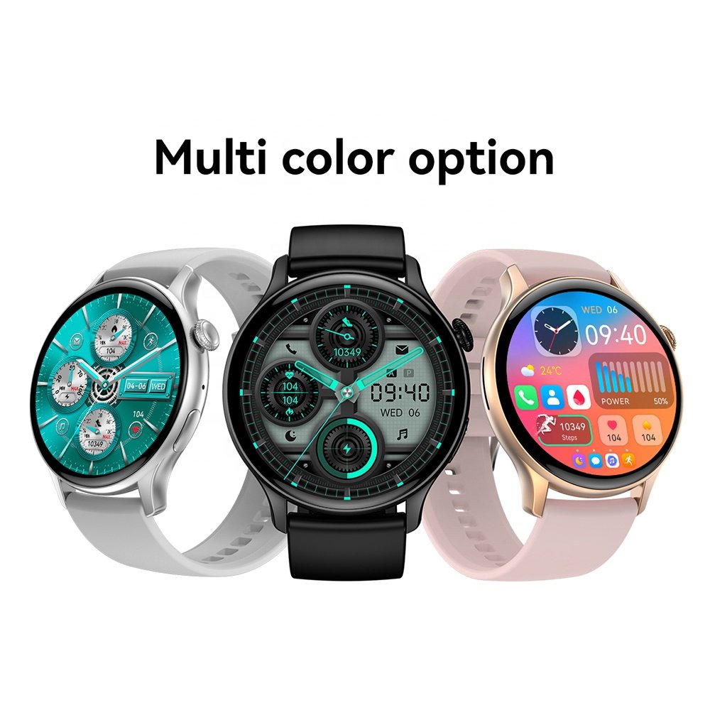 HK85 Smart Watch with 1.43" AMOLED Round HD Screen BT Call Health Monitoring AMOLED Smart Watch with Always on Display Feature