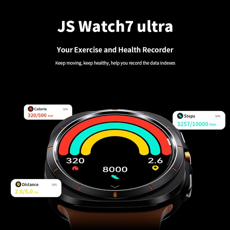 For Samsung W7 Watch Ultra New GPS Track Smart Watch Men Amoled Always Display Body Temperature Clock BT Talk Smart Watch