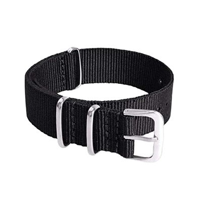 Nylon Straps N30 Black Water Resistant Watch Bands Bracelet 18 - 22 mm Smart Watch Bands & Accessories Wristband