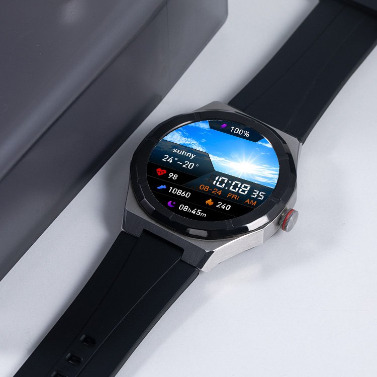 2024 Fitness sports Health round Heart Rate Monitor Watch Chinese Wholesale Android Stainless Steel Custom Logo Smart Watches