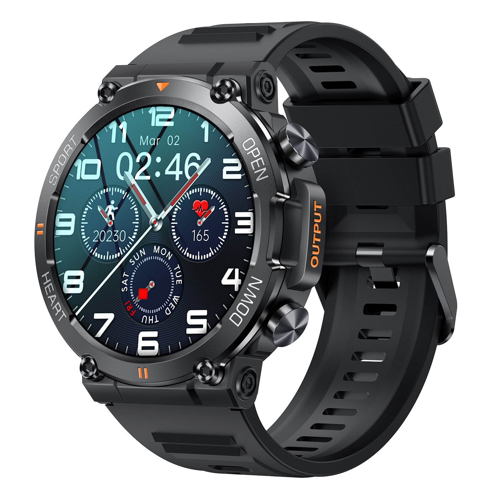 2024 top quality waterproof IPX 68 outdoor sport models sleeping monitor smart watch K65 1.43 amoled screen display