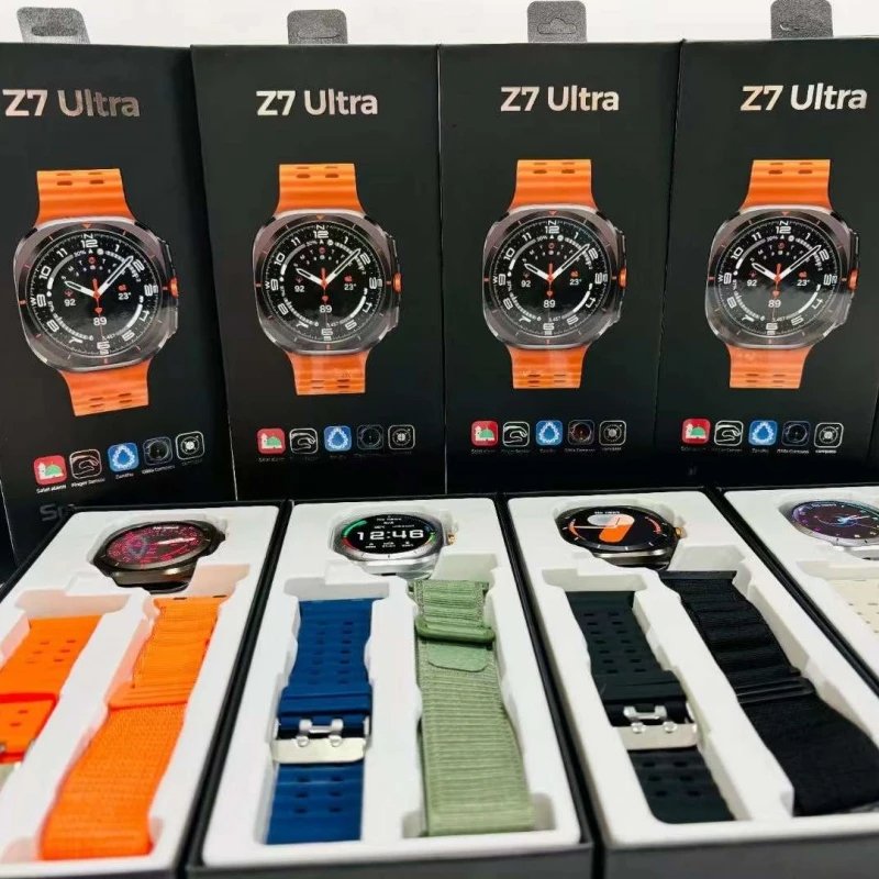 HOT Selling Z7 Ultra Watch IP68 Waterproof Smartwatches Compass 300mah Battery RDFIT App Dual Watch Bands Alloy Smart Watch