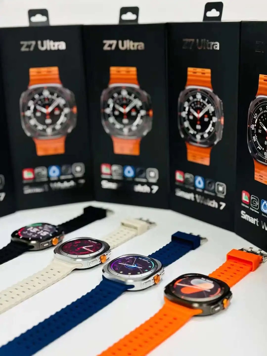 HOT Selling Z7 Ultra Watch IP68 Waterproof Smartwatches Compass 300mah Battery RDFIT App Dual Watch Bands Alloy Smart Watch