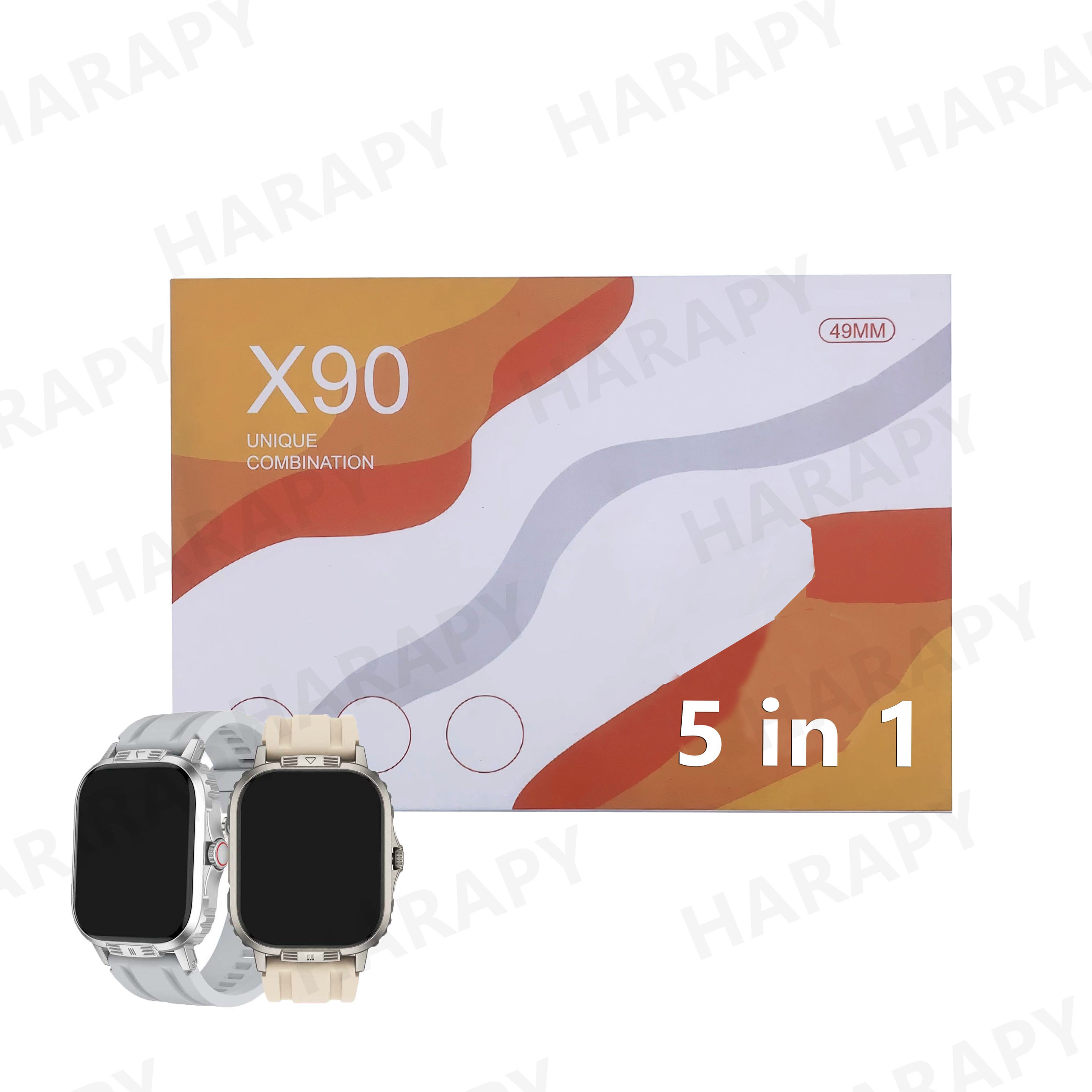 X90 ultra smart watch 49mm 2.01 Inch unique combination 5 in1 set X90ultra smartwatch 5in1 suit wireless charger watches HK8 HK9