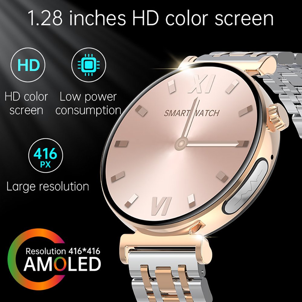 VALDUS ECG Health Blood Oxygen Heart Rat Smartwatch Measuremente 1.28 Inch Round Screen Bluetooth Call VL45 PRO Smart Watch