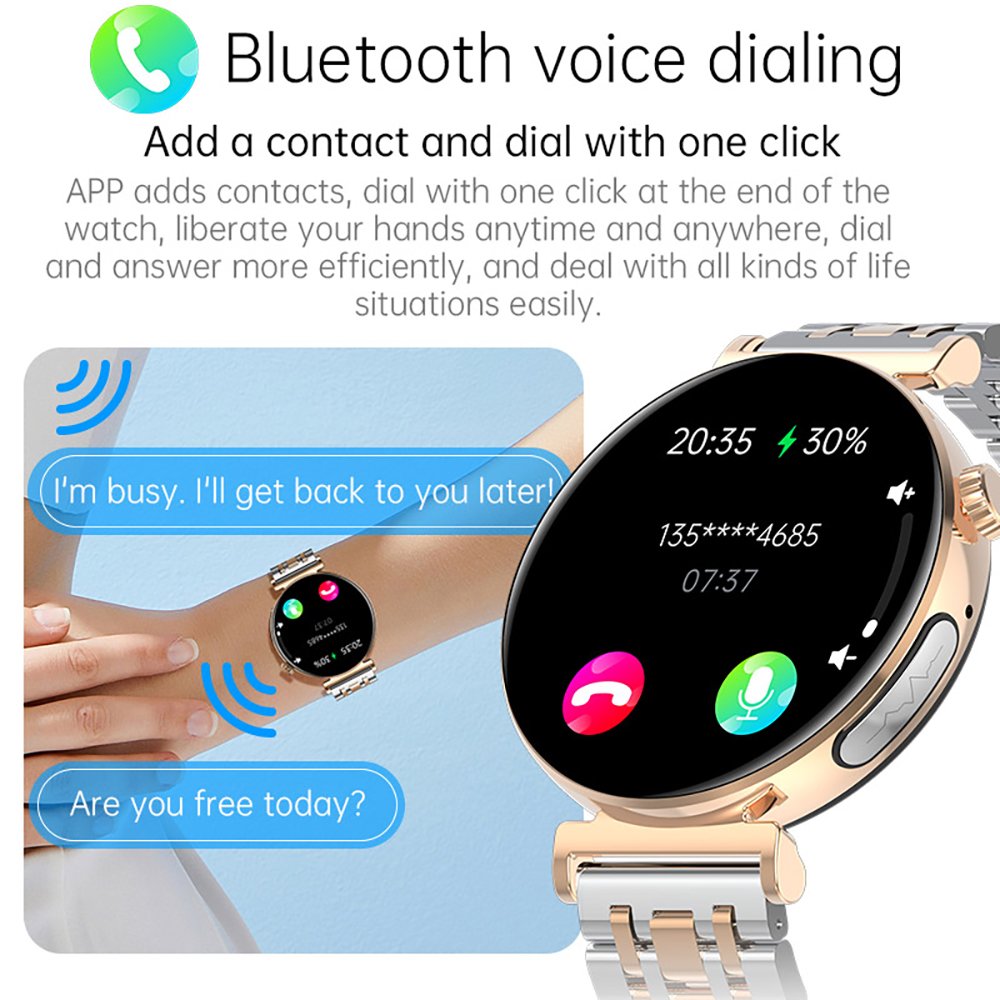 VALDUS ECG Health Blood Oxygen Heart Rat Smartwatch Measuremente 1.28 Inch Round Screen Bluetooth Call VL45 PRO Smart Watch