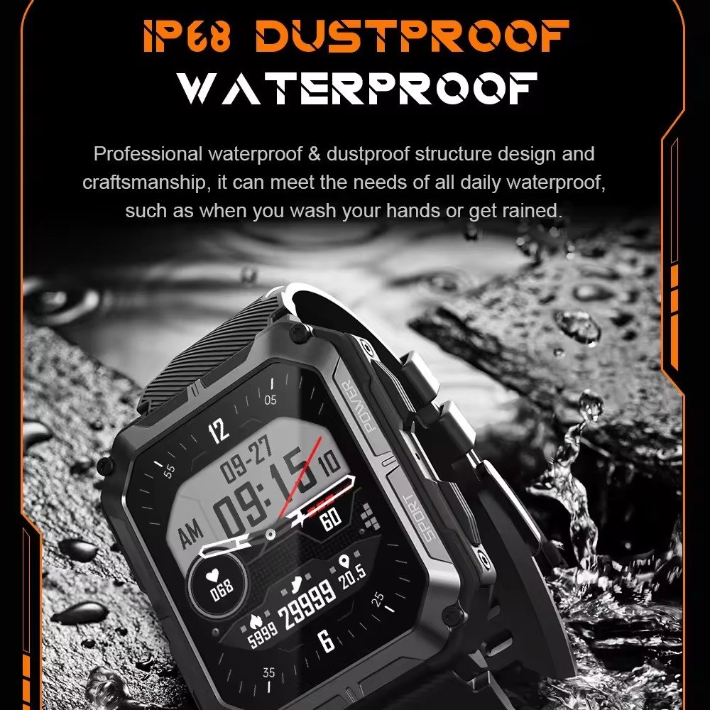 Sport Smartwatch C20 Pro Smart Watch Reloj Montre Intelligente Zegarek 1.83" 1.83 Inch Ip 68 Bt Ip68 Watch For Android And Ios