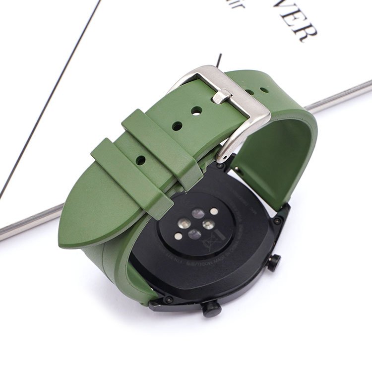 20mm 22mm Sport Waterproof FKM Rubber Smart Watch Strap Watchband for Seiko/Rolex/Casio/Huawei GT Watch Bands